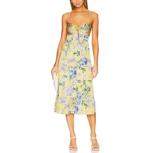 Heartloom 'Larson' Gold Cut Out Satin Dress Size XS